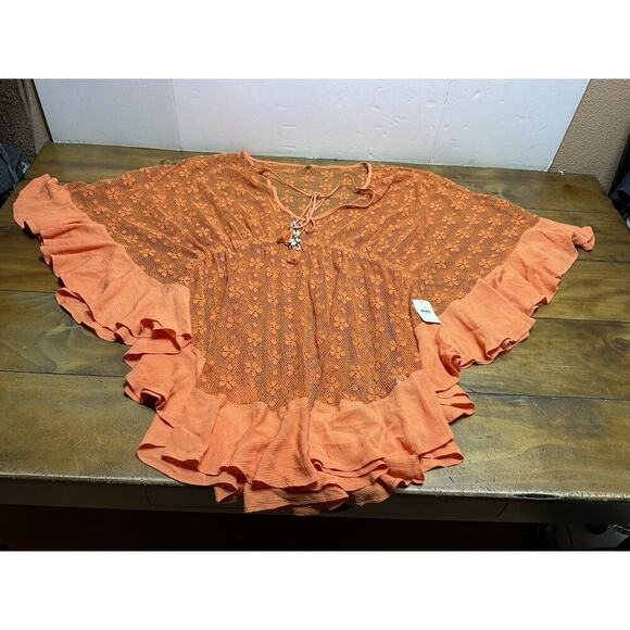 Free People Intimately Kokomo Beach Floral Lace Cover Up Medium NWT - Picture 2 of 13